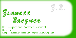 zsanett maczner business card
